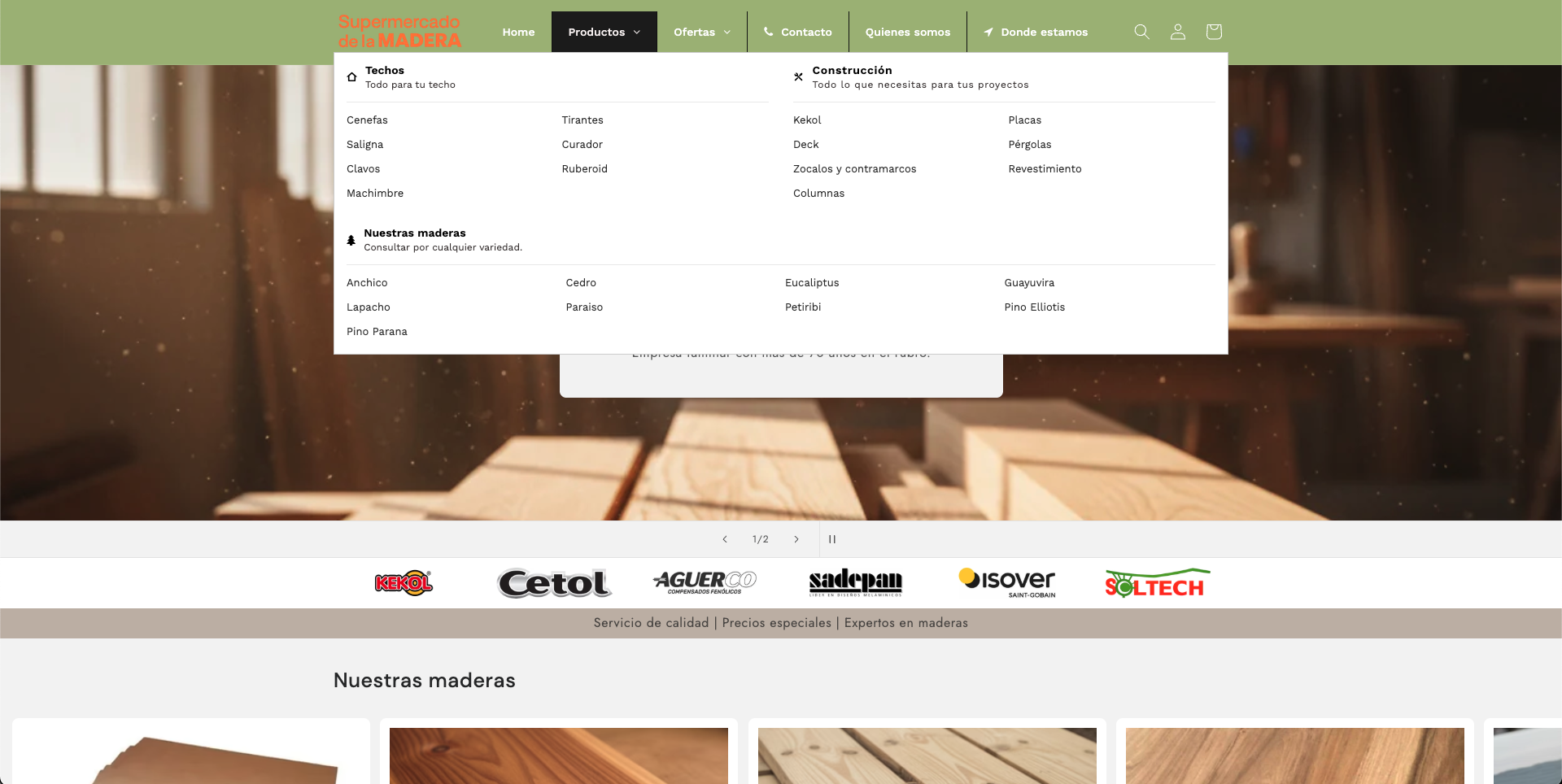 Supermercado de la Madera Navigation