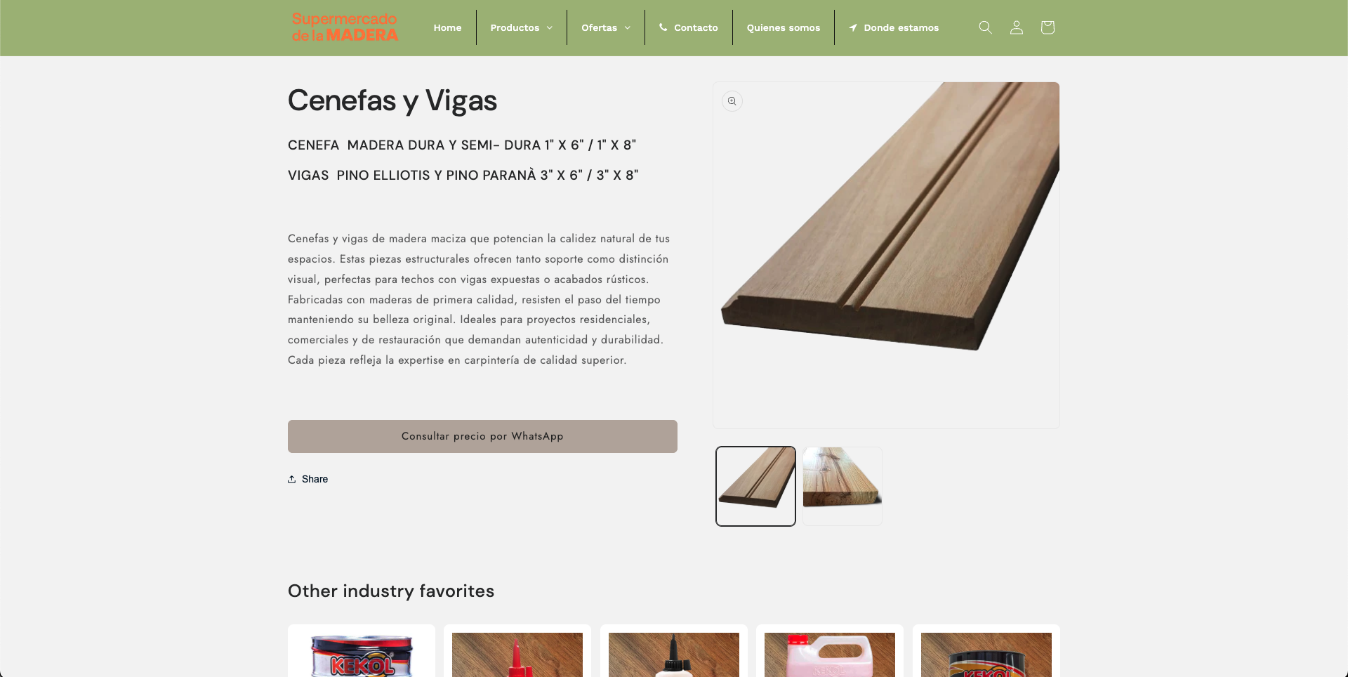 Supermercado de la Madera Product Listing